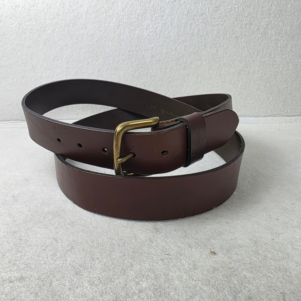 Carhartt 2201 Journeyman Belt Mens 54 Brown Genuine Leather Brass Buckle
